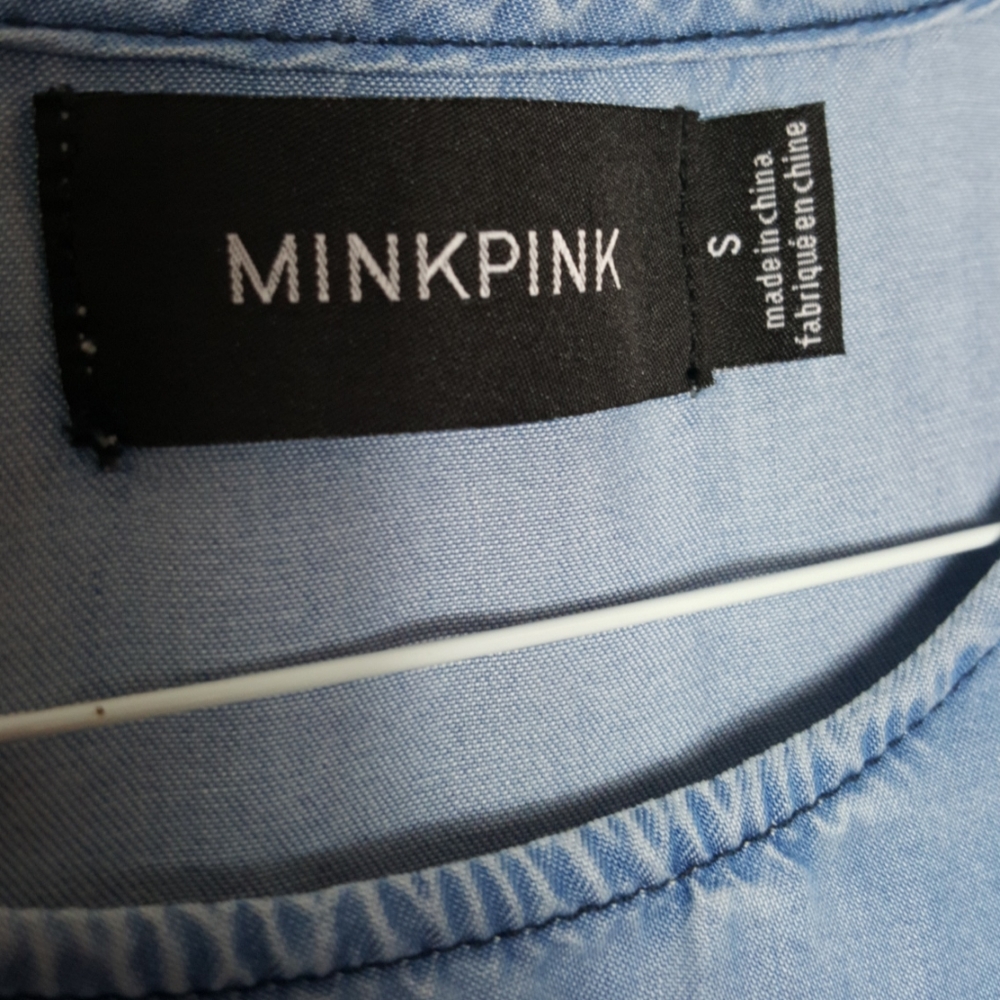 MINKPINK soft jean hi-lo dress size S never worn - Picture 4 of 5